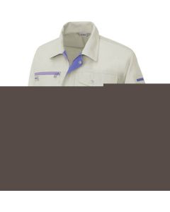 เสื้อเบลาส์ฤดูร้อนแขนยาว (unisex) สีเทาเอิร์ธเกรย์ L