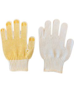 Synthetic Knitted Glove With PVC DotsS Size โหลละ 12ชุด