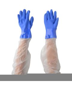 PVC Oil Resistant Gloves with Arm Cover 10ชุด