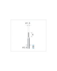 กระบอกคาร์ไบด์คัตเตอร์ (ดับเบิ้ลคัท) เส้นผ่านศูนย์กลางใบมีด 1.5mm ความยาวใบมีด 6mm