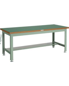 โต๊ะทำงานสำหรับงานปานกลาง (รับน้ำหนักได้ 2000 กก.) รุ่น DW ขนาด 900 x 750 x สูง 742 มม. พร้อมแผ่นรองกันไฟฟ้าสถิต สีเขียว