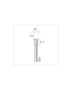 ดอกกัดคาร์ไบด์ Reverse taper (double cut) เส้นผ่านศูนย์กลางใบมีด 5mm ความยาวใบมีด 6.3mm