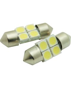 หลอดไฟ LED สำหรับห้อง 2 ชิ้น ขนาด 31 มม. (3 ชิป 4 SMD)