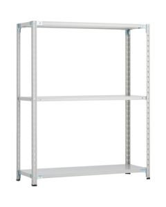 ชั้นวางของแบบ CB ชนิดไม่ต้องใช้สกรู สำหรับงานเบาถึงปานกลาง ขนาด 1500 x 600 x สูง 1200 มม. 3 ชั้น สีขาว (WG)