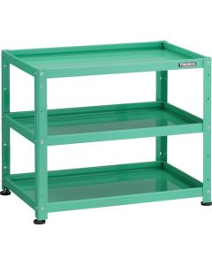 ชั้นวางของแบบติดน็อตขนาดเล็ก รุ่น Birdie Wagon Rack ขนาด 750 x 500 มม. 3 ชั้น สีเขียวอ่อน
