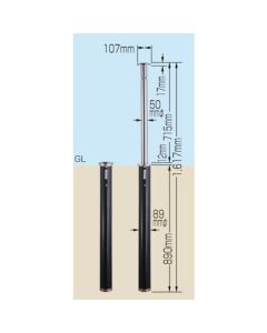Stainless Steel Bollard(Embedded Type) 1เส้น