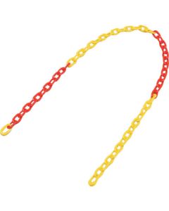 โซ่พลาสติก สีแดง/เหลือง PT-612RY ความยาว 1.2 ม. เส้นผ่านศูนย์กลางของสาย 6mmΦ โพลิเอทิลีน