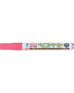 ปากกาเขียนสีสำหรับงานก่อสร้าง ขนาดกลาง ปลายกลม สีชมพูสะท้อนแสง แพ็คละ 6 ด้าม
