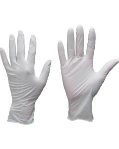 ถุงมือใช้แล้วทิ้ง ถุงมือยางธรรมชาติ บางเฉียบ มีแป้ง M (รวม 100 ชิ้น)