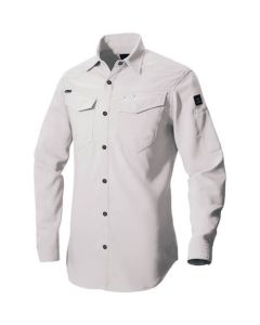 เสื้อเชิ้ตแขนยาว (unisex) (ผ้าบาง) เทาเงิน M