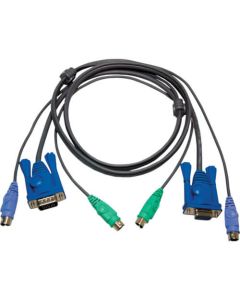 สายเคเบิล PS/2 KVM ชนิดบาง 1.8 ม