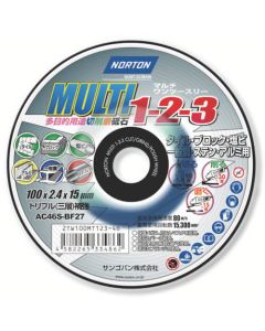 Multi1-2-3 MULTI-PURPOSE Cutting/Grinding/Polishing Wheel กล่องละ 10แผ่น