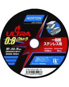 NORTON ULTRA0.8 Cutting Wheel 10 แผ่น แผ่นละ 1 แผ่น