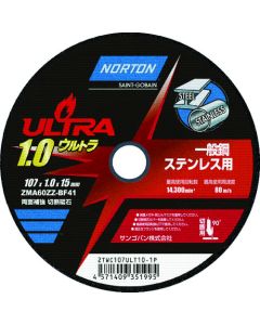 NORTON ULTRA1.0 Cutting Wheel 10 แผ่น แผ่นละ 1 แผ่น