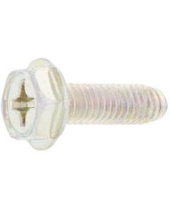 Trivalent zinc cr+3 color white S type (+) Flange Head 6 X 20  กล่องละ 300 เส้น