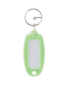 ป้ายชื่อคล้องกุญแจ (แบบเคสแข็ง) สีเขียวอ่อน NF-YG 60 x 27 mm