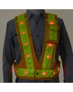 เสื้อกั๊กอเนกประสงค์ "ส่องแสง" ชนิด LED สีแดง (สีเหลือง/สีเหลือง)