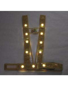 เสื้อกั๊กนิรภัยแบบคาดเอว LED "ส่องแสง" <LED ทอง/ขาว>