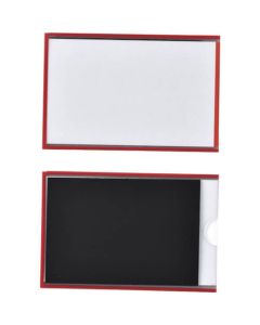 กล่องใส่บัตร (มีแม่เหล็กด้านหลัง) สีแดง MP-1R 61 x 92 mm 10 ชิ้น ชนิดแข็ง
