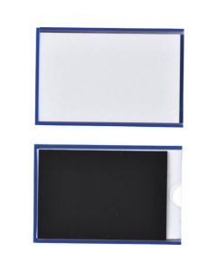 กล่องใส่บัตร (มีแม่เหล็กด้านหลัง) สีน้ำเงิน MP-1BL 61 x 92 mm 10 ชิ้น ชนิดแข็ง