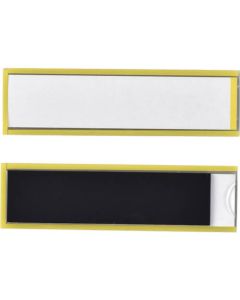 กล่องใส่บัตร (มีแม่เหล็กหลัง) สีเหลือง MP-3Y 25 x 90 mm 10 ชิ้น ชนิดแข็ง