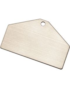 ป้ายฐานอลูมิเนียม (ป้ายธรรมดา) ป้ายอลูมิเนียมสีเงิน-C 50 x 80 x 0.8 mm ชุด 10 ชิ้น