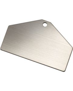 ป้ายฐานสแตนเลส (ป้ายธรรมดา) ป้ายสแตนเลสสีเงิน-C 50 x 80 x 0.8 mm ชุด 10 ชิ้น