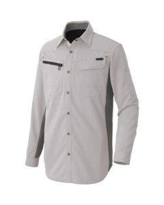 เสื้อเชิ้ตแขนยาว (แบบบาง) สีเทาเงิน LL