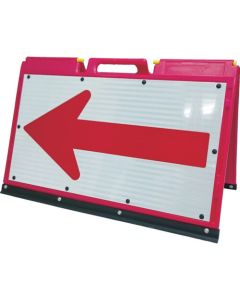ป้ายซอฟต์สะท้อนแสง ขาว/แดง (กระดานลูกศร) H600 x W900mm