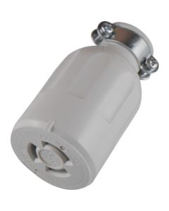ตัวต่อสายยางแบบขอเกี่ยว 2P15A125V สีขาว