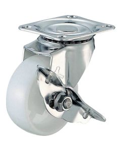 Plate Type Caster 320S Series  (nylon wheel/stainless steel metal fittings)