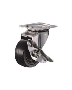 Plate Type Caster 320S Series  (rubber wheel/stainless steel metal fittings)