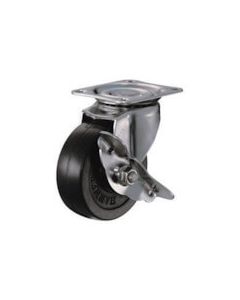 Plate Type Caster 320S Series  (rubber wheel/stainless steel metal fittings)