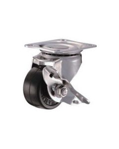 Plate Type Caster 320S Series  (rubber wheel/stainless steel metal fittings)