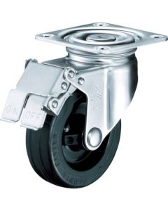 Plate Type Caster 320S Series  (rubber wheel/stainless steel metal fittings)