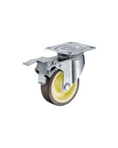 Plate Type Caster 300S Series  (nylon wheel urethane tire/stainless steel metal fittings)