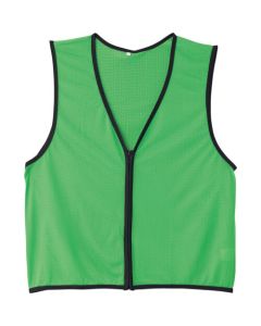 เสื้อกั๊กเซฟตี้ตาข่ายเรืองแสง สีเขียว ฟรีไซส์ แบบเปิดหน้า MZ-200KG