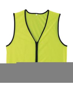 เสื้อกั๊กเซฟตี้สีเหลืองเรืองแสง ฟรีไซส์ แบบเปิดหน้า MZ-200KY