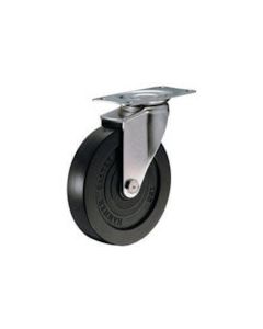 Plate Type Caster 320E Series  (rubber wheel/stainless steel metal fittings)