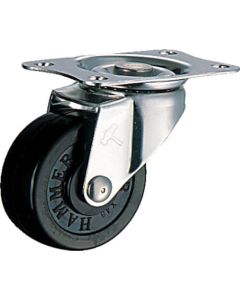 Plate Type Caster 320E Series  (rubber wheel/stainless steel metal fittings)