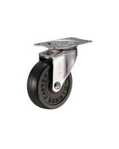 Plate Type Caster 320E Series  (rubber wheel/stainless steel metal fittings)