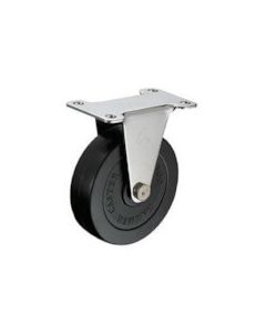 Plate Type Caster 320E Series  (rubber wheel/stainless steel metal fittings)