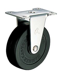 Plate Type Caster 320E Series  (rubber wheel/stainless steel metal fittings)