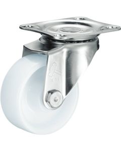 Plate Type Caster 320S Series  (nylon wheel/stainless steel metal fittings)