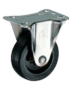 Plate Type Caster 320S Series  (rubber wheel/stainless steel metal fittings)