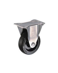 Plate Type Caster 320S Series  (rubber wheel/stainless steel metal fittings)