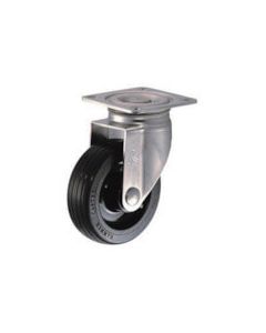 Plate Type Caster 320S Series  (rubber wheel/stainless steel metal fittings)