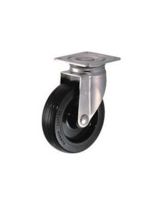 Plate Type Caster 320S Series  (rubber wheel/stainless steel metal fittings)