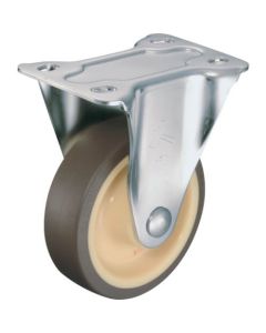 Plate Type Caster 300S Series  (nylon wheel urethane tire/stainless steel metal fittings)