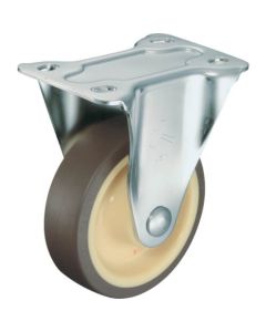 Plate Type Caster 300S Series  (nylon wheel urethane tire/stainless steel metal fittings)